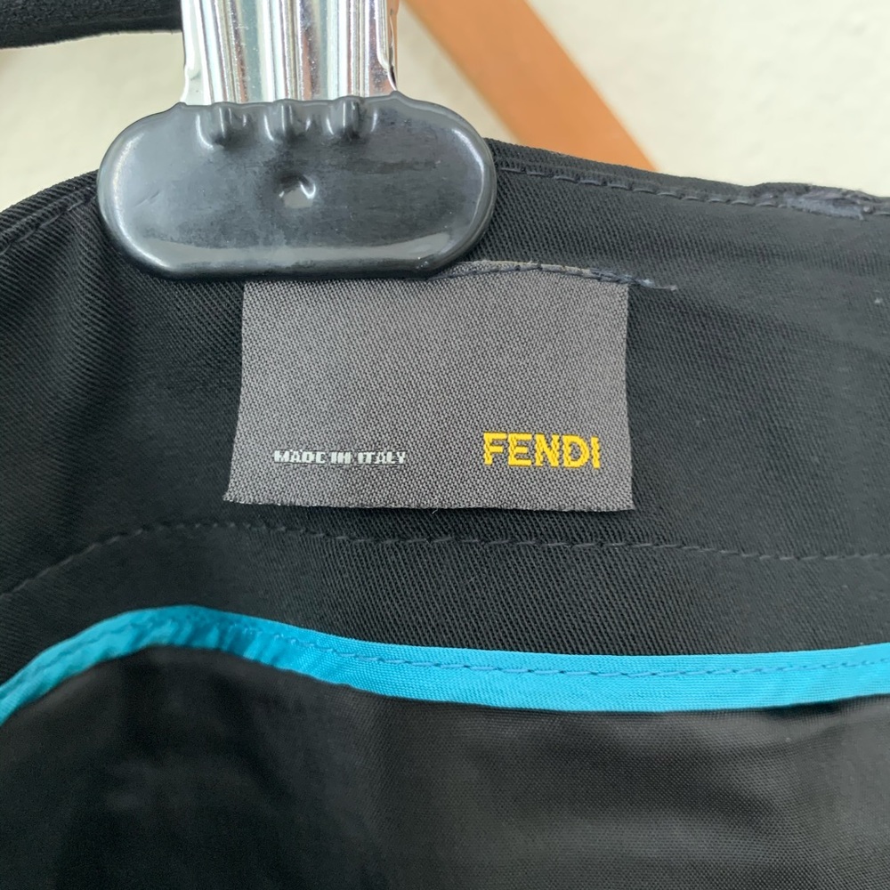 Fendi 100% Wool Black High Rise Dress Pants - Picture 3 of 6